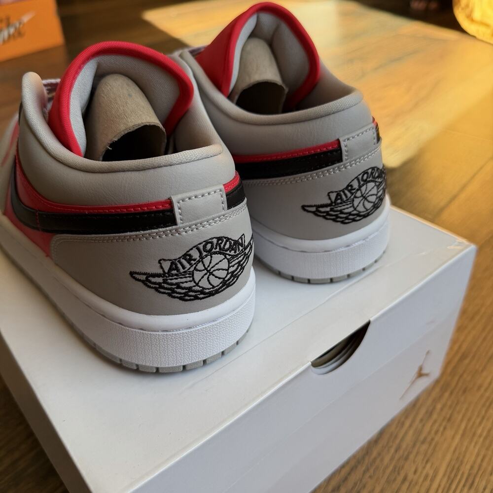Nike Air Jordan 1 Low Light Iron Ore Black Siren Red Womens 11 DC0774-060 - Picture 5 of 12